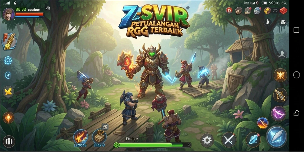 Screenshot gameplay 7SVIP menampilkan pertempuran seru di dunia RPG.