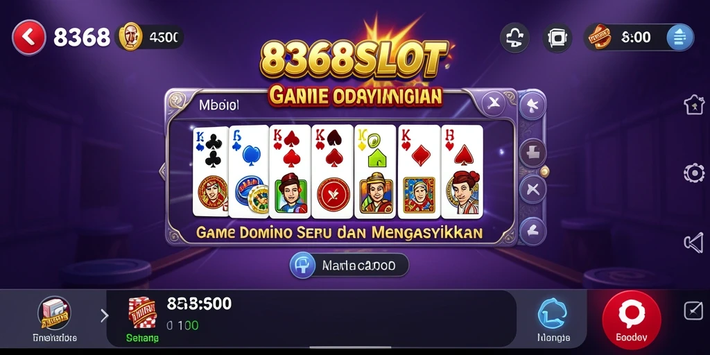 Tampilan gameplay seru dalam 8368SLOT menunjukkan momen pertandingan Domino yang mendebarkan.