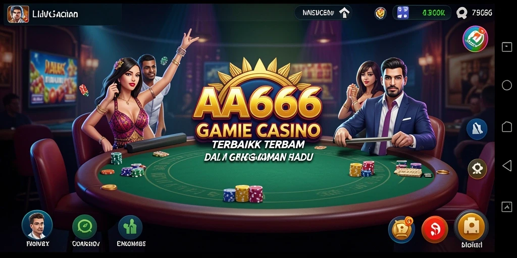 Tampilan gameplay Live Casino yang mendebarkan di AA666.