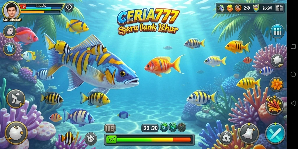 Tampilan seru gameplay Tembak Ikan di CERIA777.