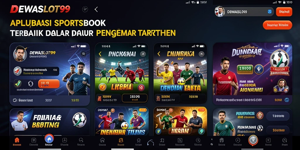 Tampilan gameplay menarik dari aplikasi Sportsbook DEWASLOT99.
