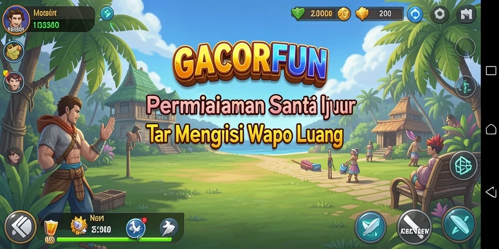 Tampilan gameplay GACORFUN yang menghibur dan penuh warna.