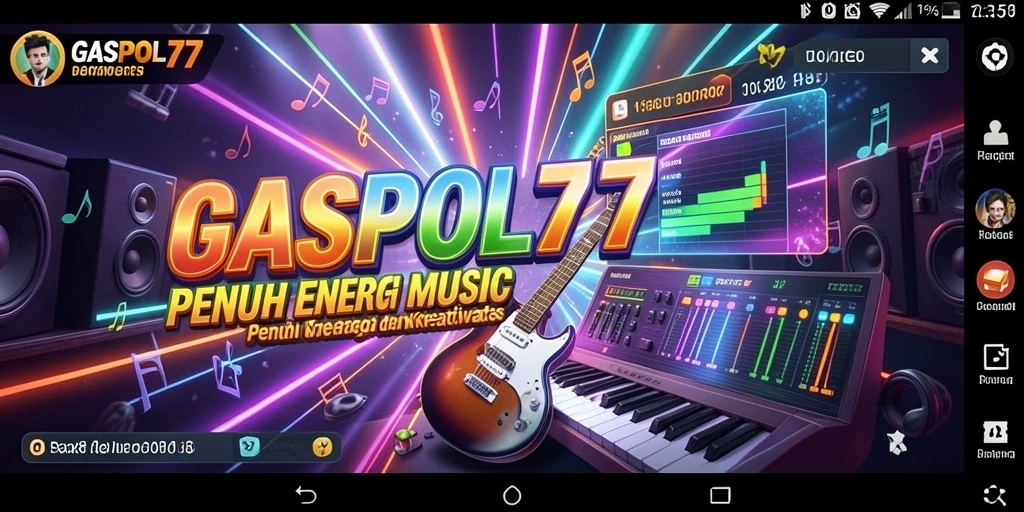 Tampilan gameplay GASPOL77 yang penuh energi dan interaksi musik.