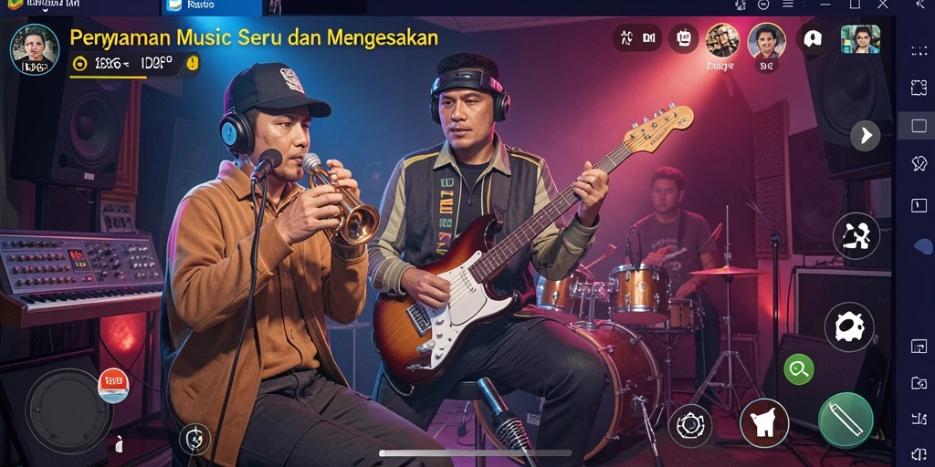 Tampilan gameplay ID66 yang menarik dengan banyak pilihan musik.