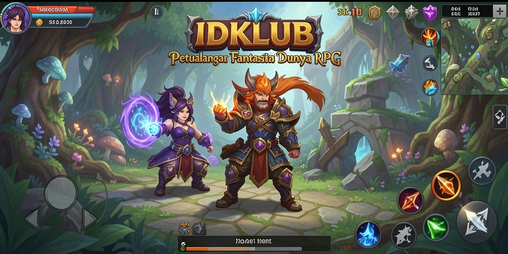 Tampilan menakjubkan dari gameplay RPG di IDKLUB.