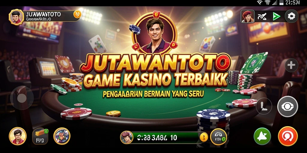 Tampilan gameplay seru di JUTAWANTOTO yang menampilkan variasi permainan Kasino.