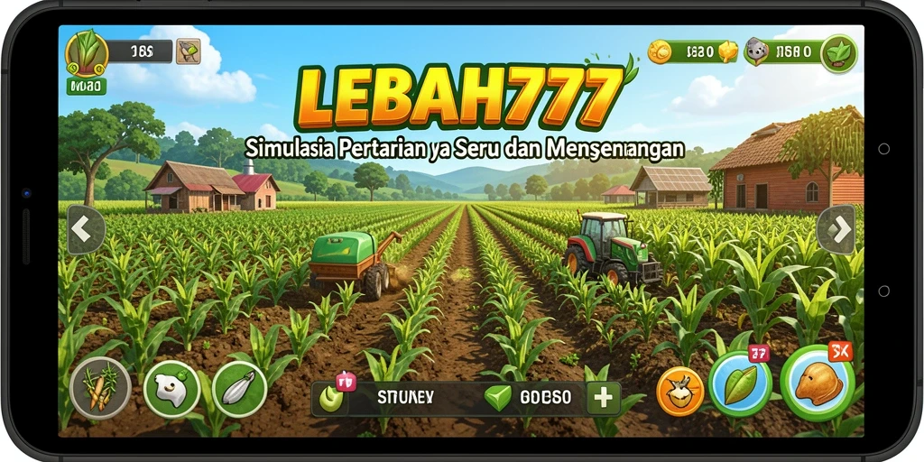 Screenshot gameplay <strong>LEBAH777</strong> menunjukkan aktivitas pertanian yang seru.