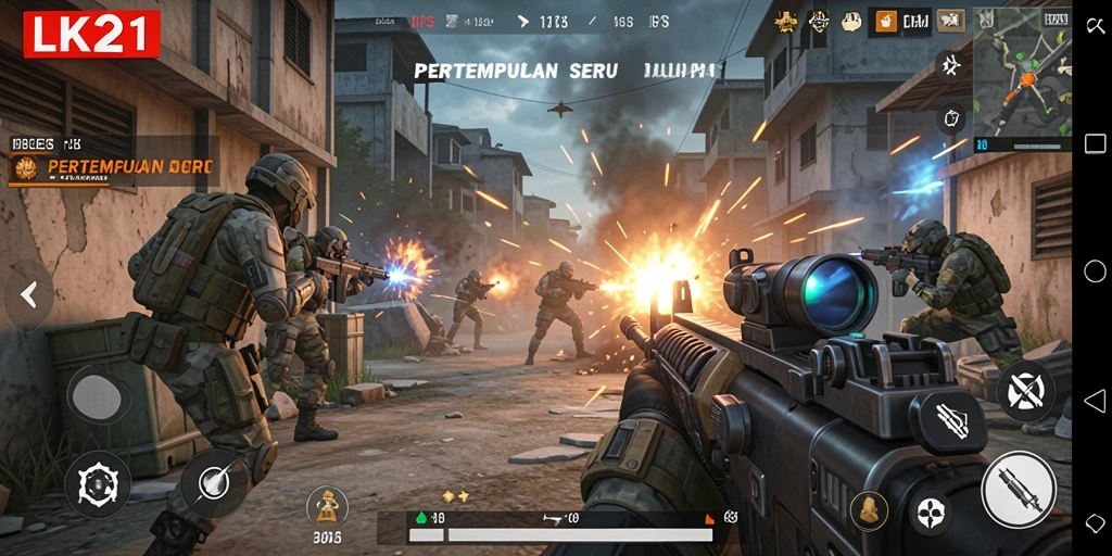 Gameplay intens di <strong>LK21</strong> dengan aksi tembak-menembak yang mendebarkan.