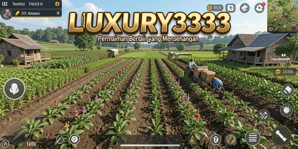Tampilan gameplay menarik dari LUXURY333 saat bertani.