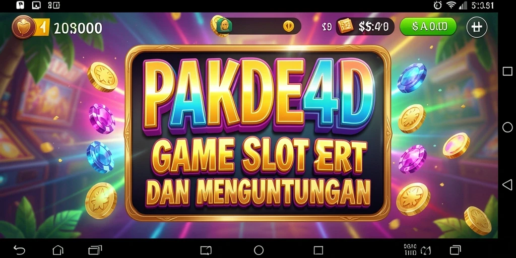 Gameplay menarik dan seru dari aplikasi Slot PAKDE4D.