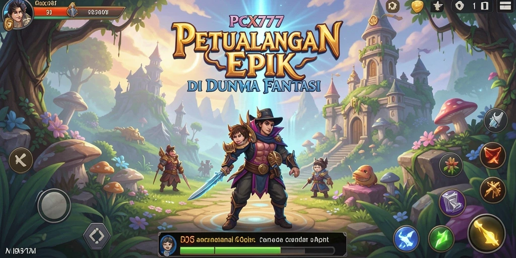 Tangkapan layar utama PCX777 menampilkan gameplay petualangan yang mendebarkan.
