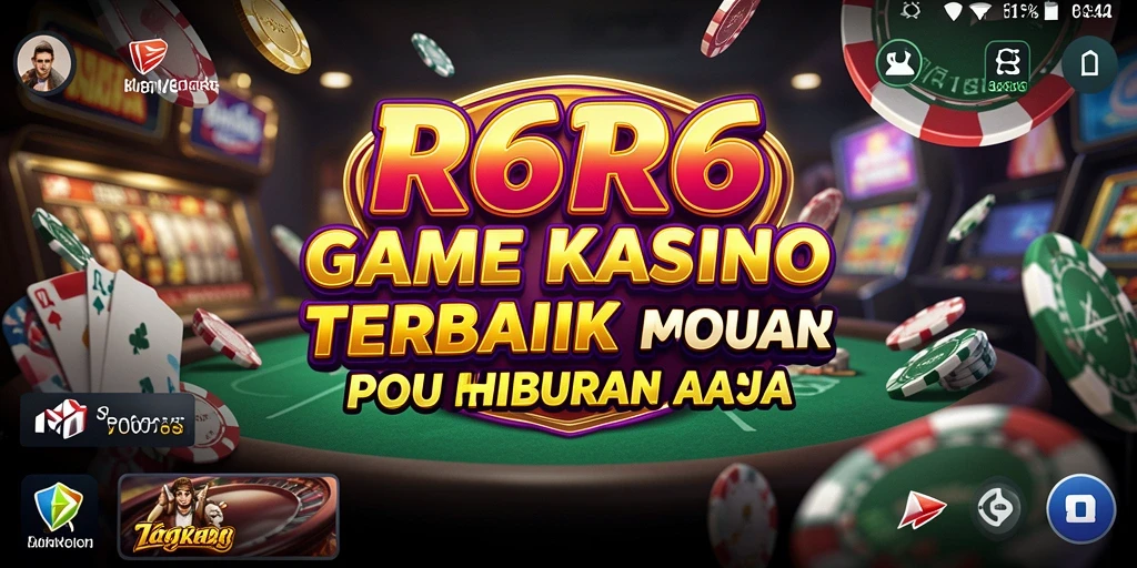 Tampilan gameplay R6R6 yang menawan dengan tema kasino.