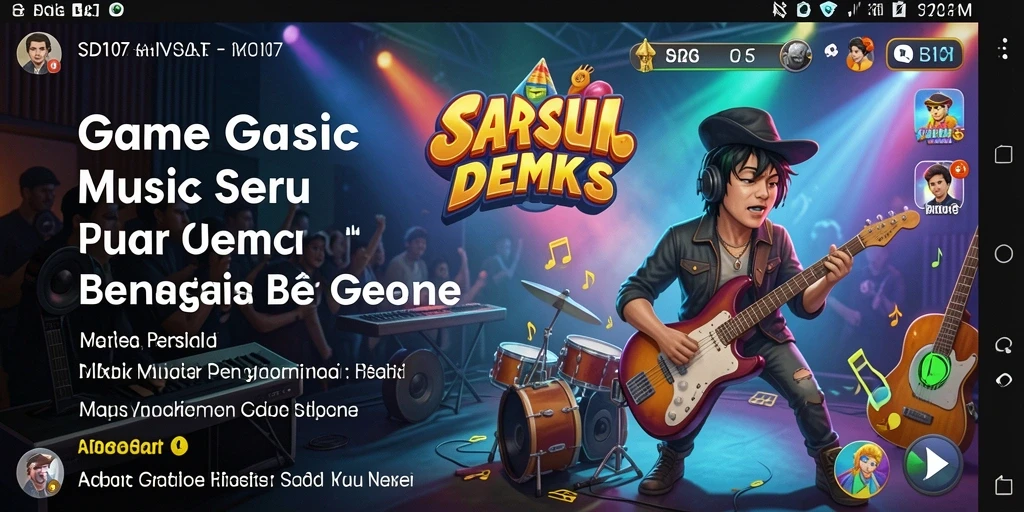 Tampilan gameplay menarik dan interaktif dari SD107 dengan berbagai lagu.