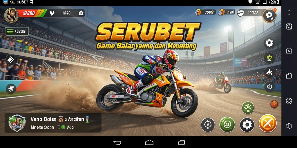 Screenshot SERUBET menampilkan balapan yang seru dan penuh aksi.