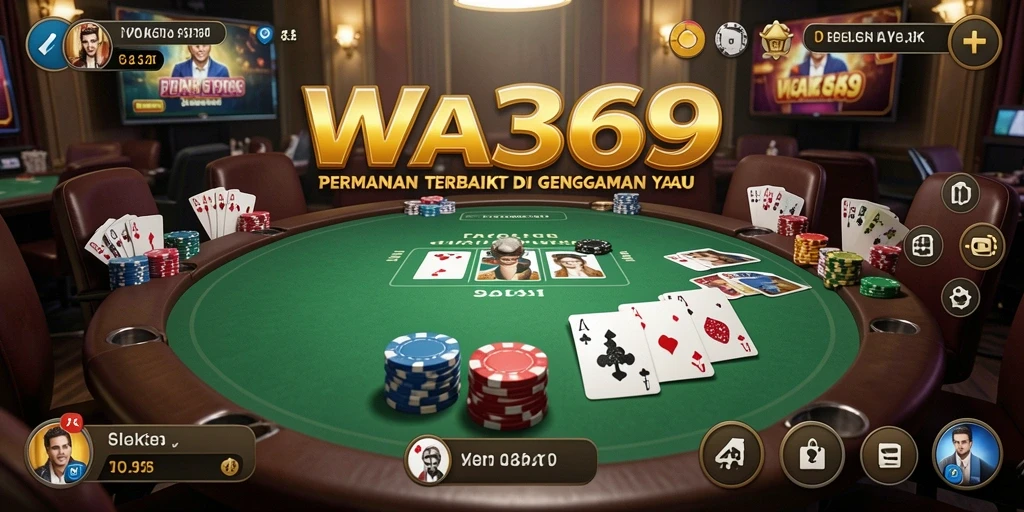 Gambar menunjukkan aksi seru dalam permainan poker WA369.