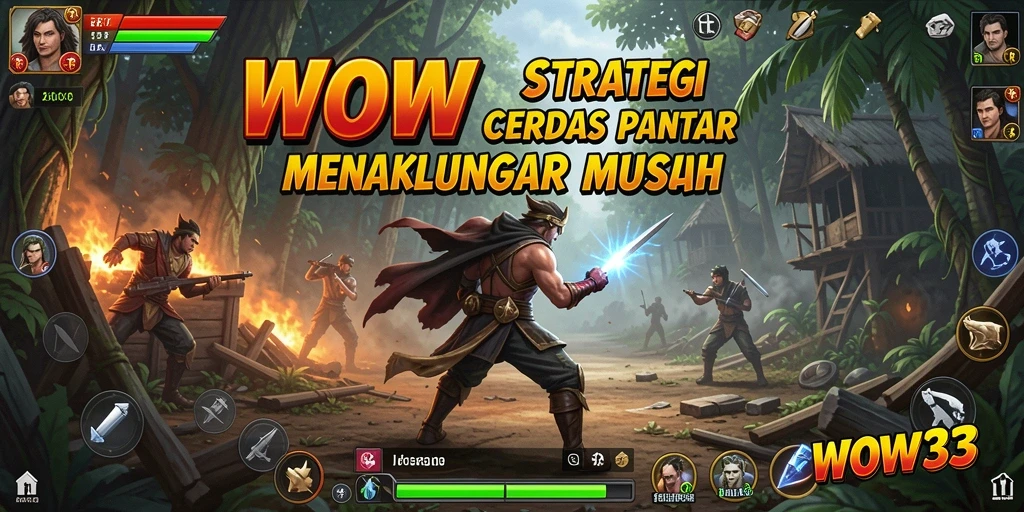 Tampilan aksi strategi intens di game WOW33.